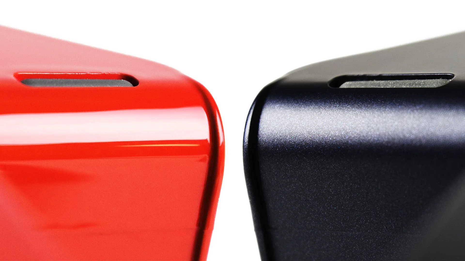 red and black surface finishing